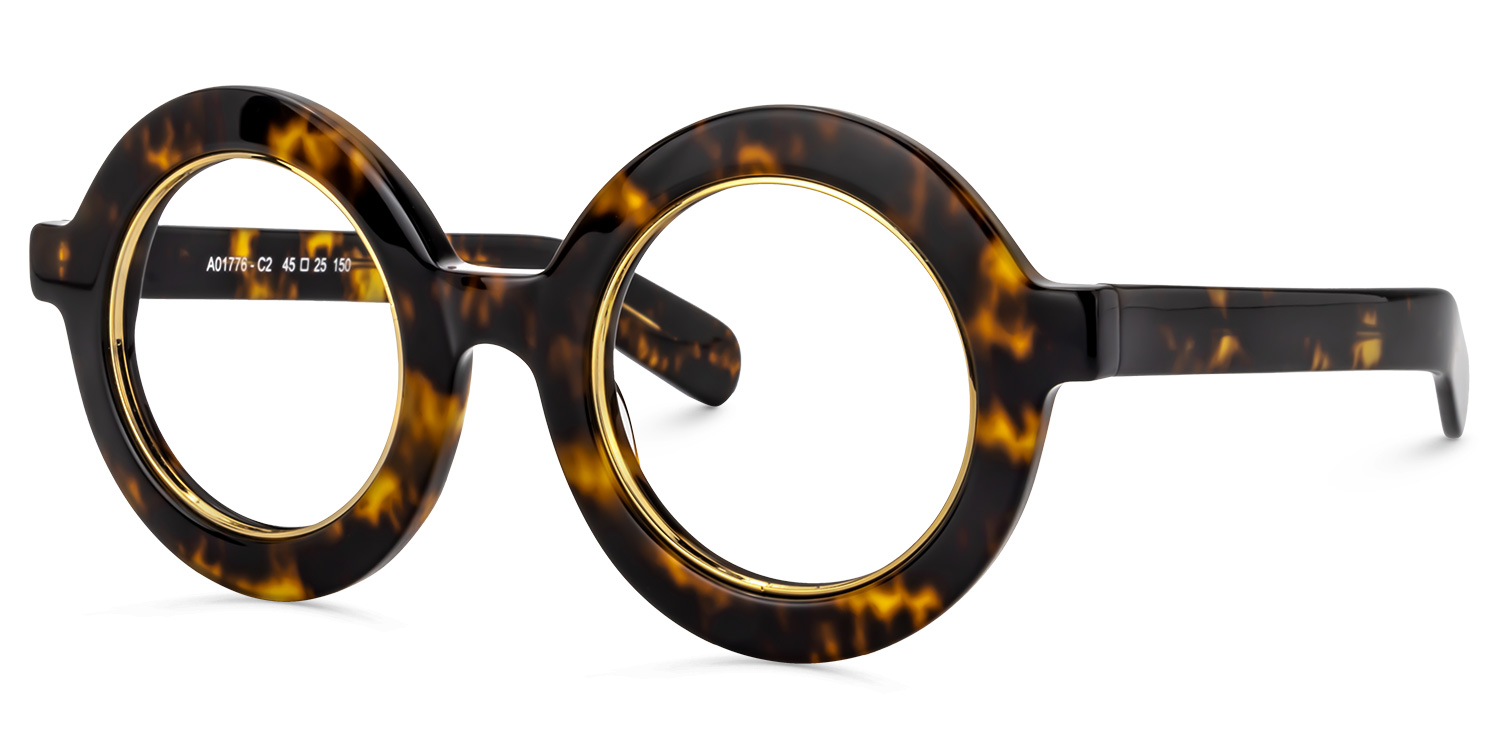 Calhoun Round Yellow-Tortoise Glasses
