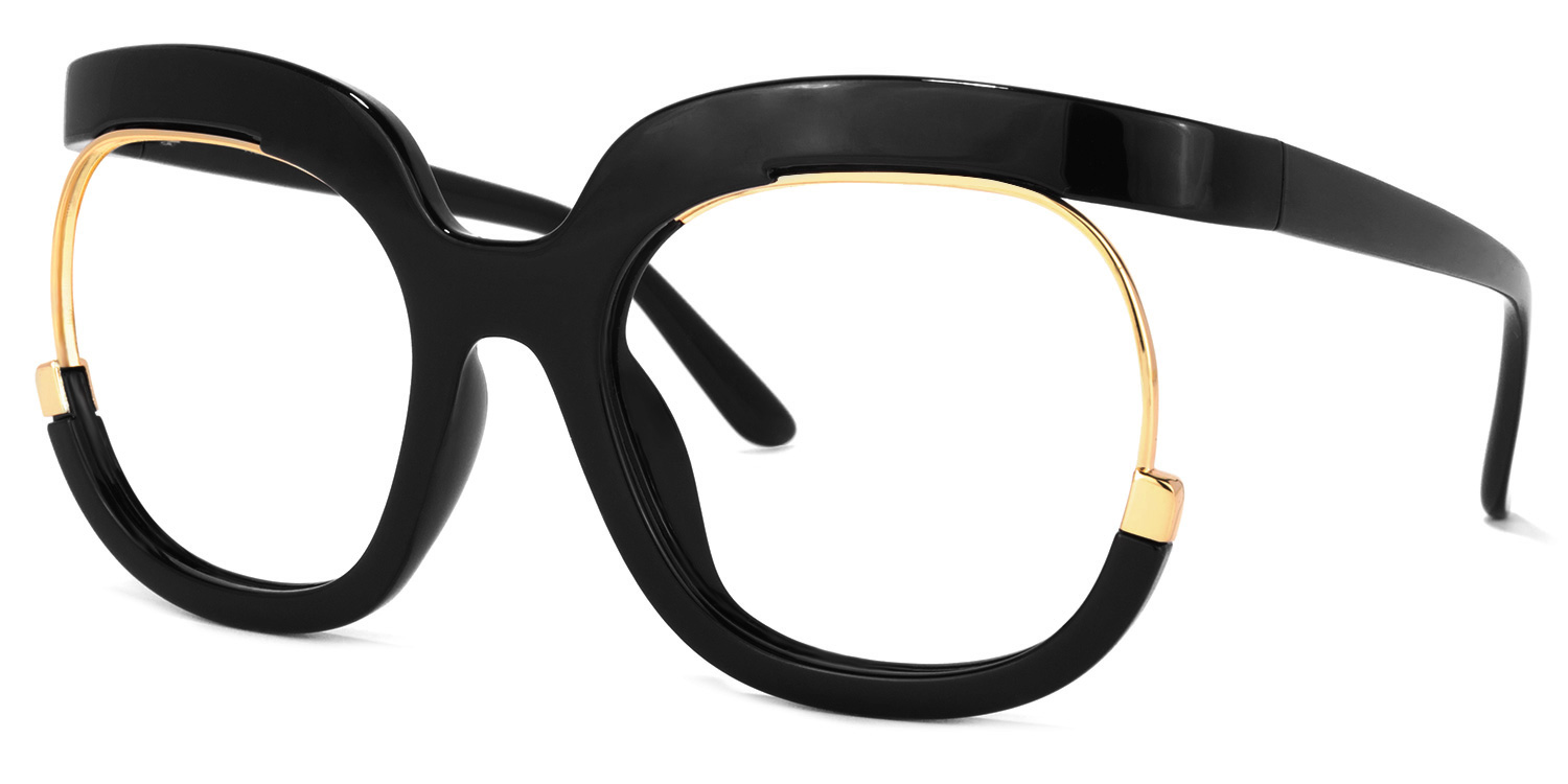 Darice Round Black Glasses