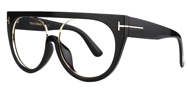 Aviator Black Glasses | Zeelool Glasses2