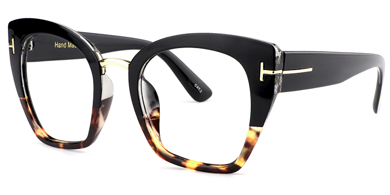 Lulu  Cat Eye Gold-Tortoise Glasses2