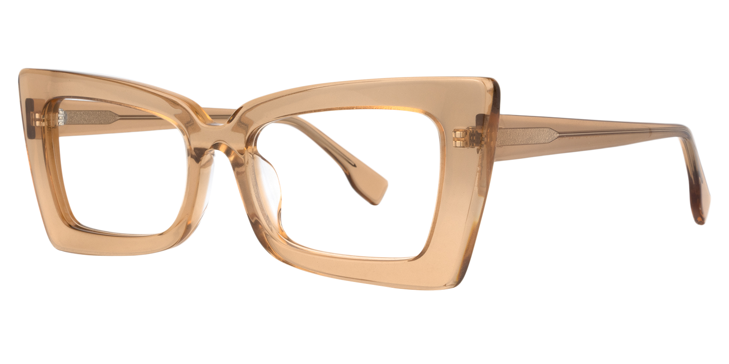Newell Rectangle Brown Glasses