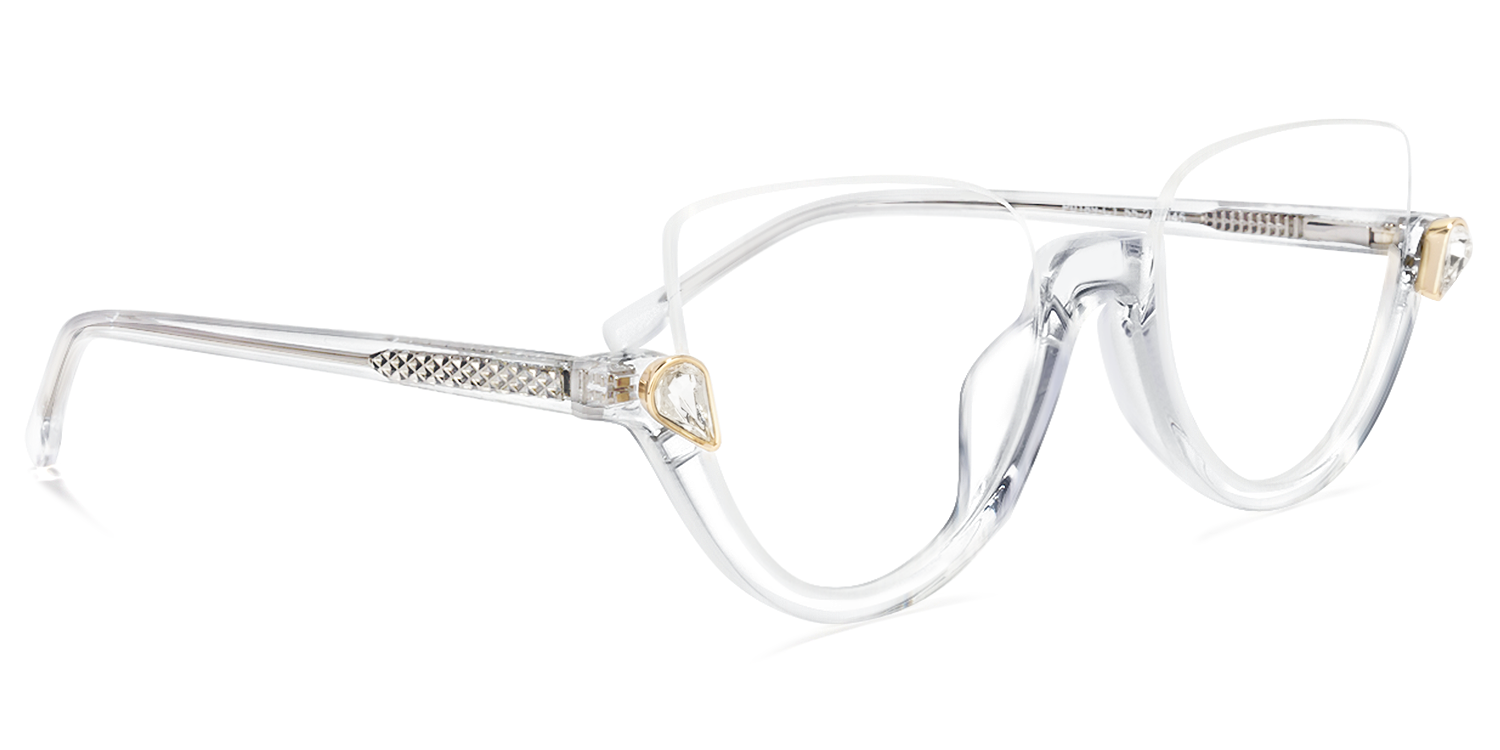 Cat Eye Clear Glasses3