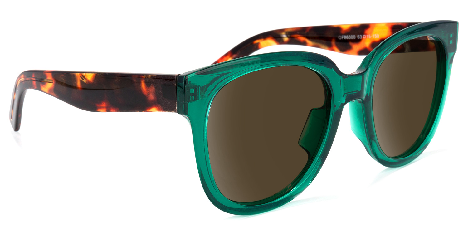 Harrell Square Dark-Green Sunglasses2