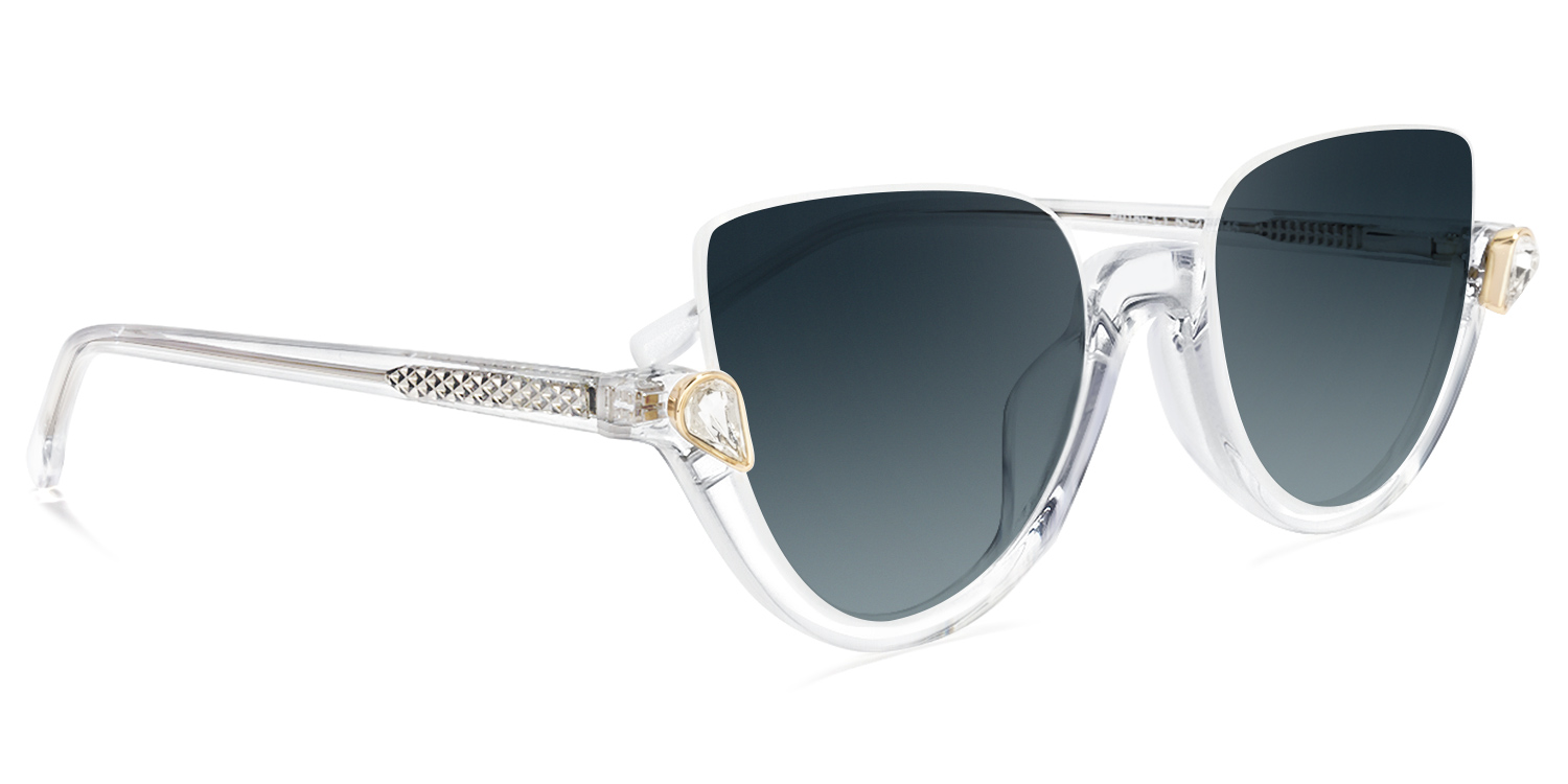 Felicia Cat Eye Clear Sunglasses 2