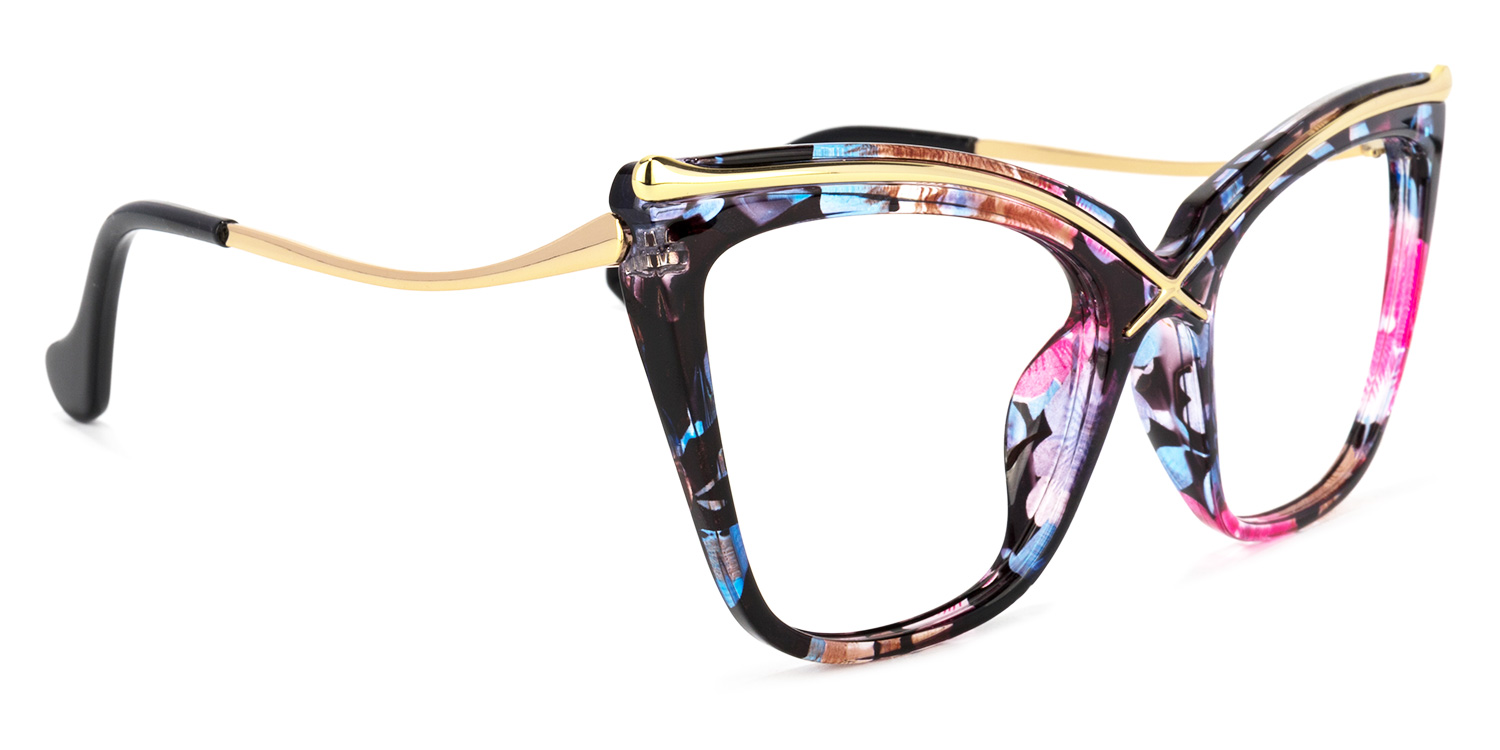 Winston Butterfly Floral Glasses2