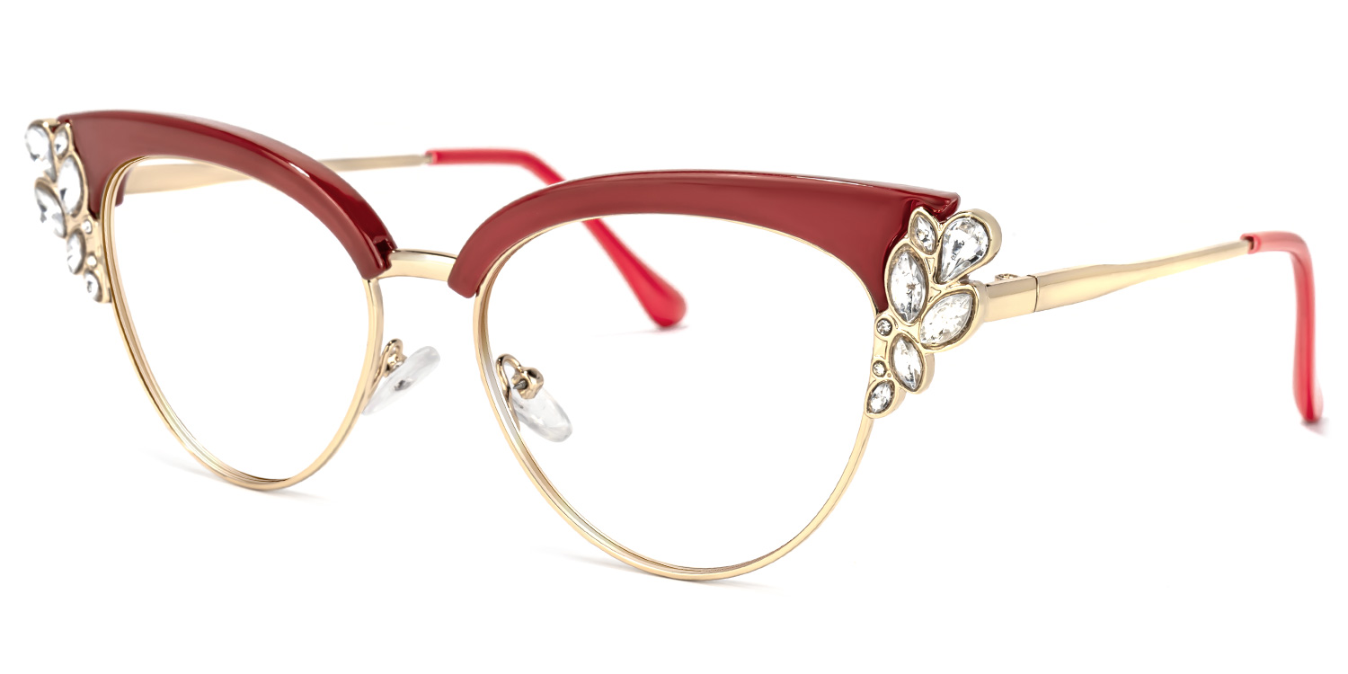 Hearn Cat Eye Red Glasses2