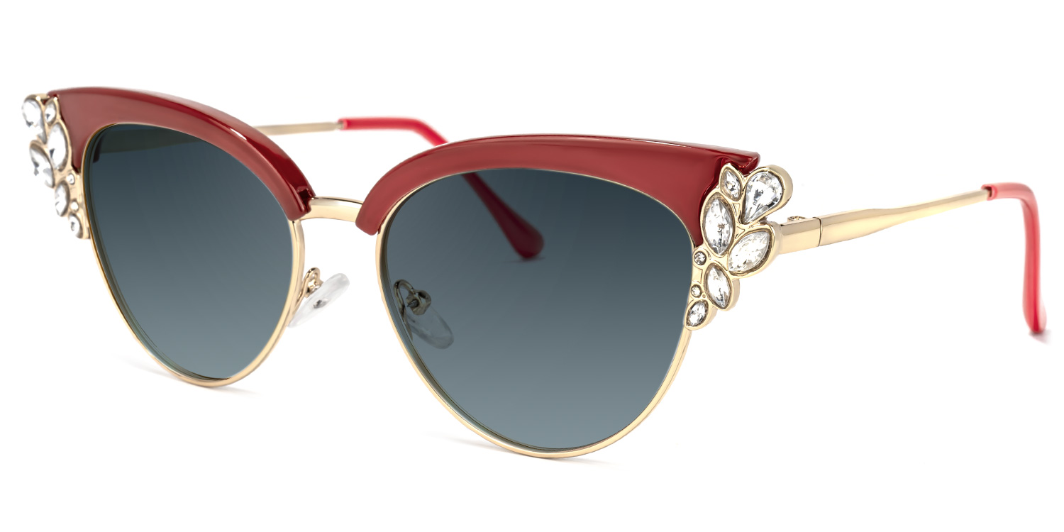 Hearn Cat Eye Red Sunglasses