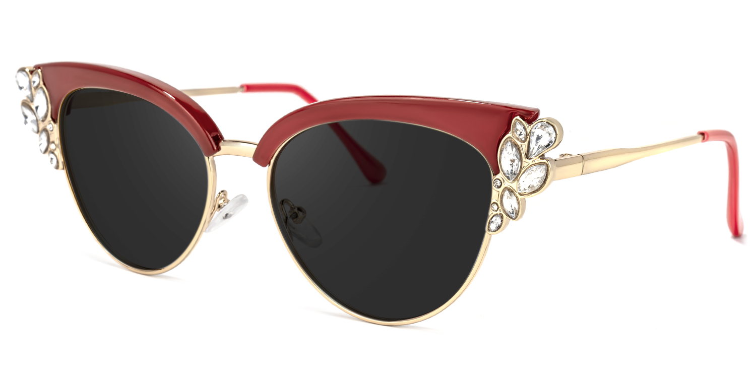 Hearn Cat Eye Red Sunglasses1
