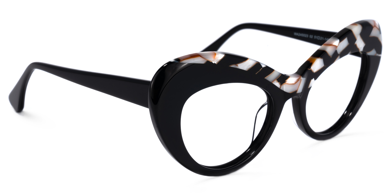 Bellamy Cateye Black-White Glasses2