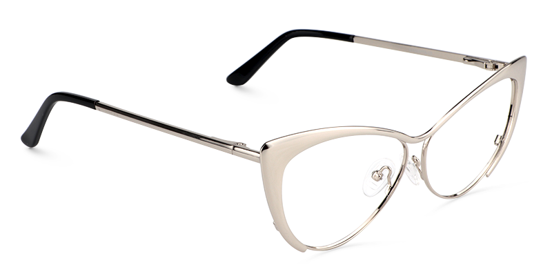 Ellen Cateye Silver Glasses3