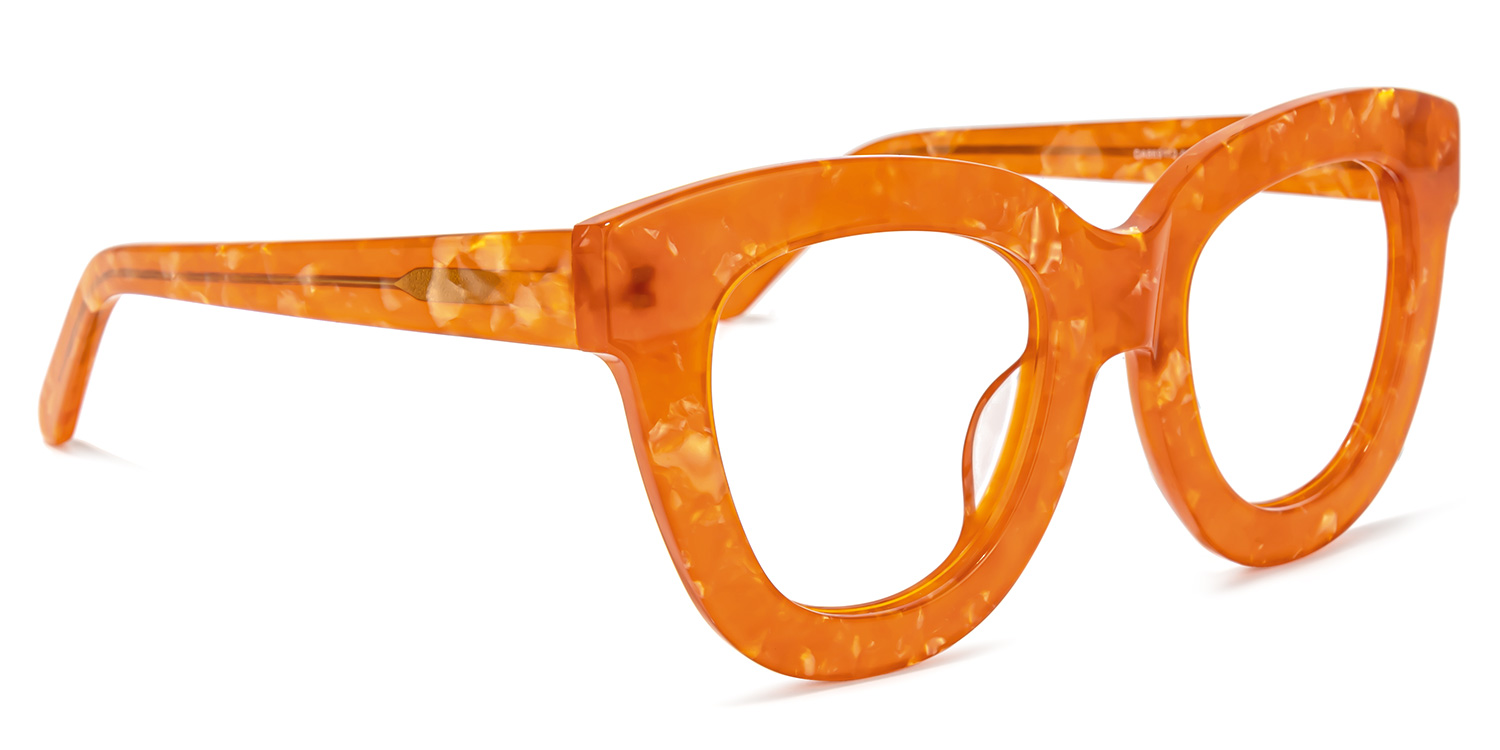 Mercado Cateye Orange Glasses2