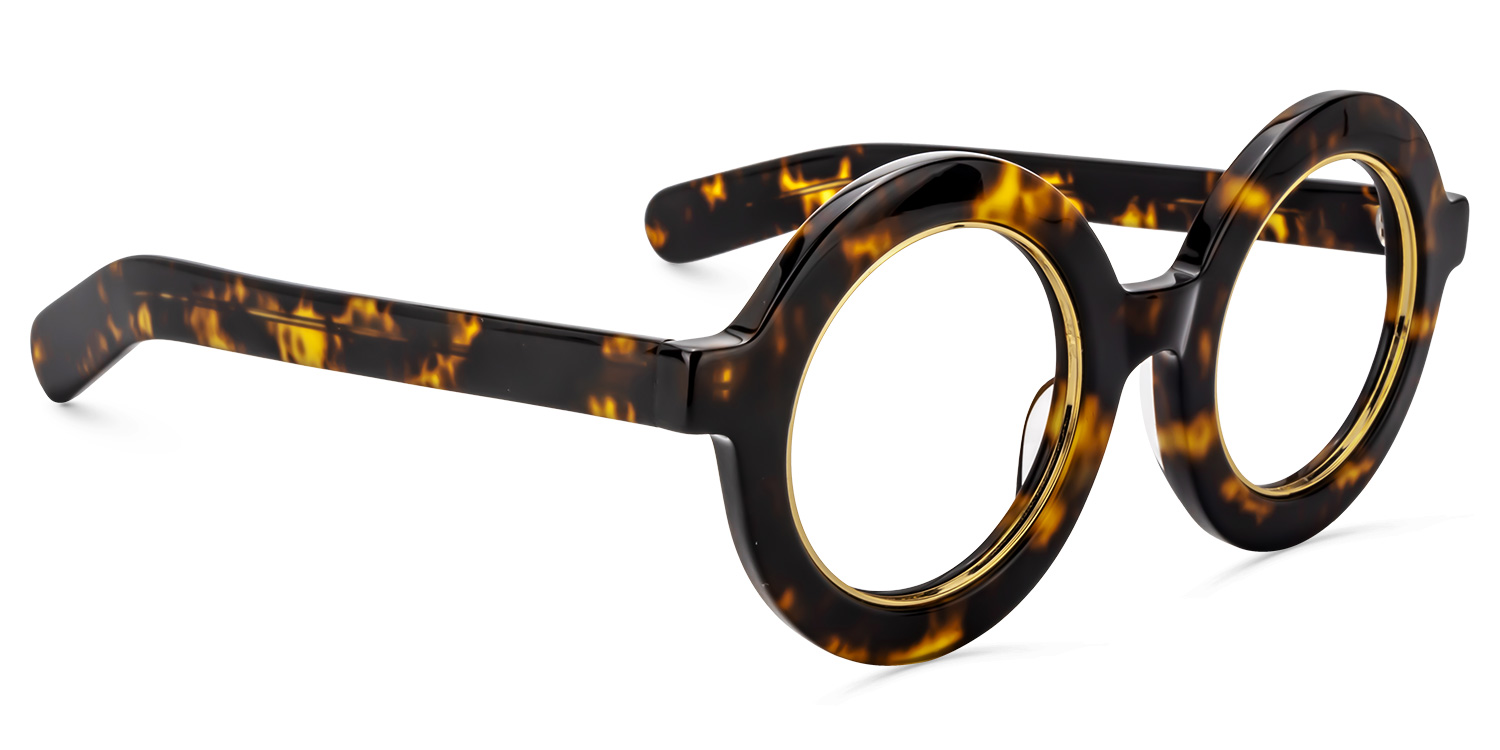 Calhoun Round Yellow Tortoise Glasses3