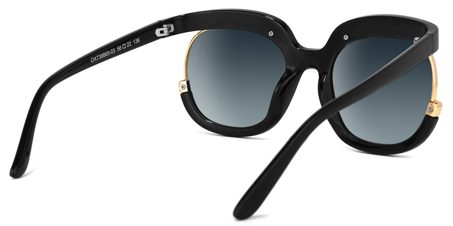 Darice Round Black Sunglasses3