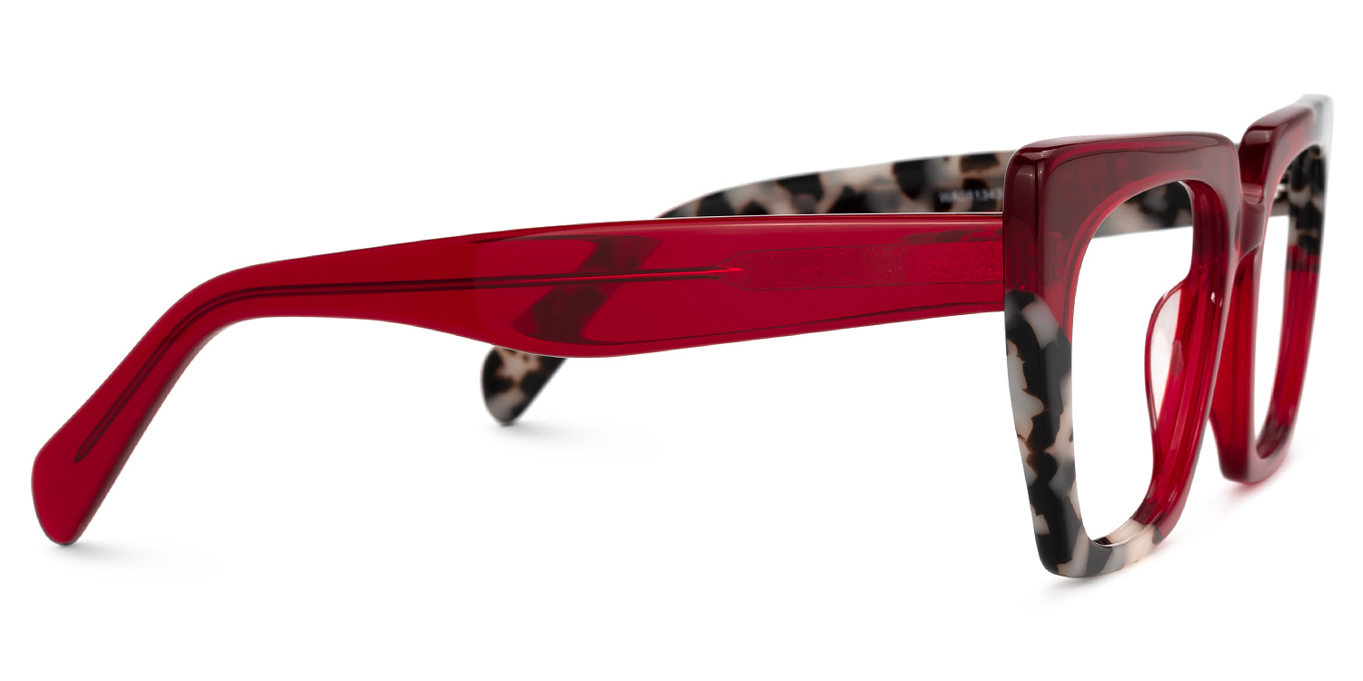 Dwana Square Red Glasses2