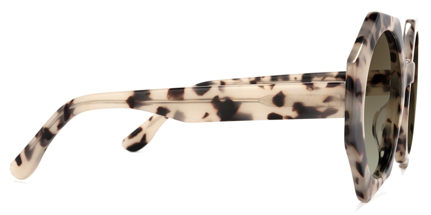 Hugh Geometric Light-Tortoise Sunglasses3