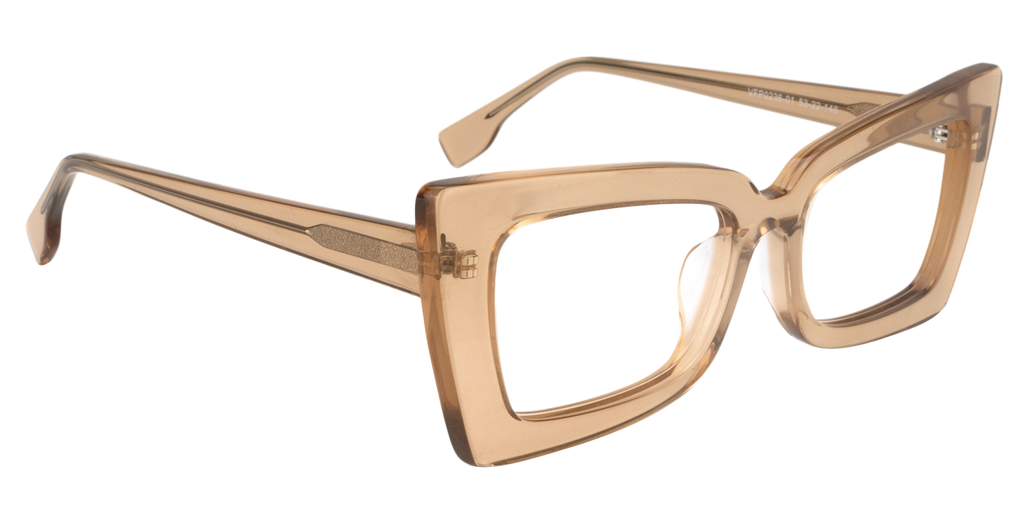 Rectangle Brown Glasses | Zeelool Eyeglasses4