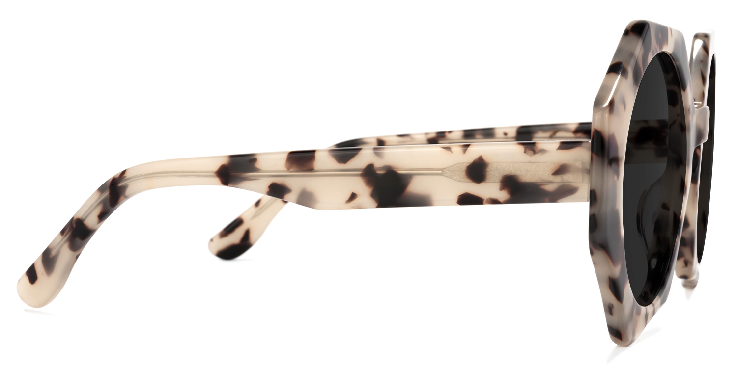 Hugh Geometric Light-Tortoise Sunglasses3