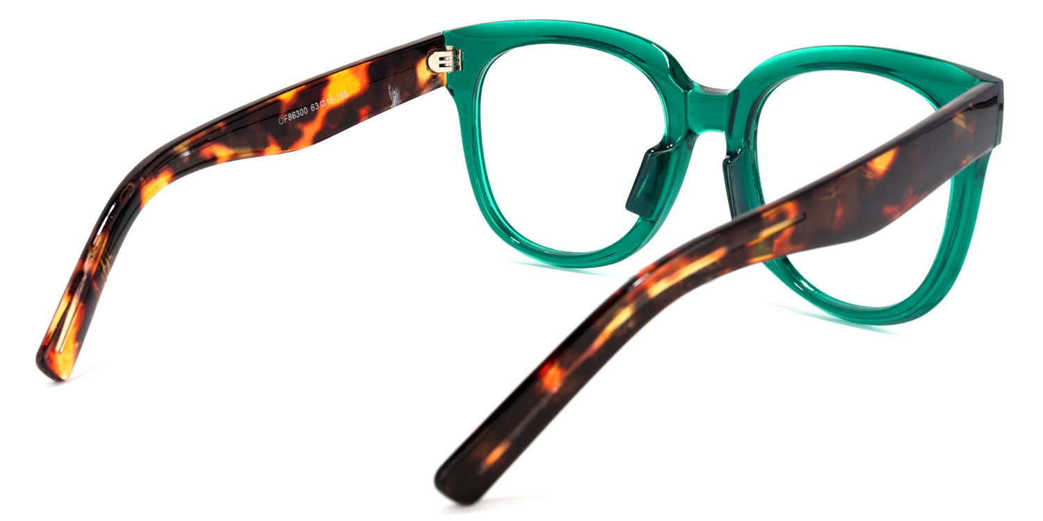 Harrell Square Dark-Green Glasses4