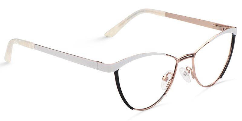 Sydney Cat Eye White Glasses3