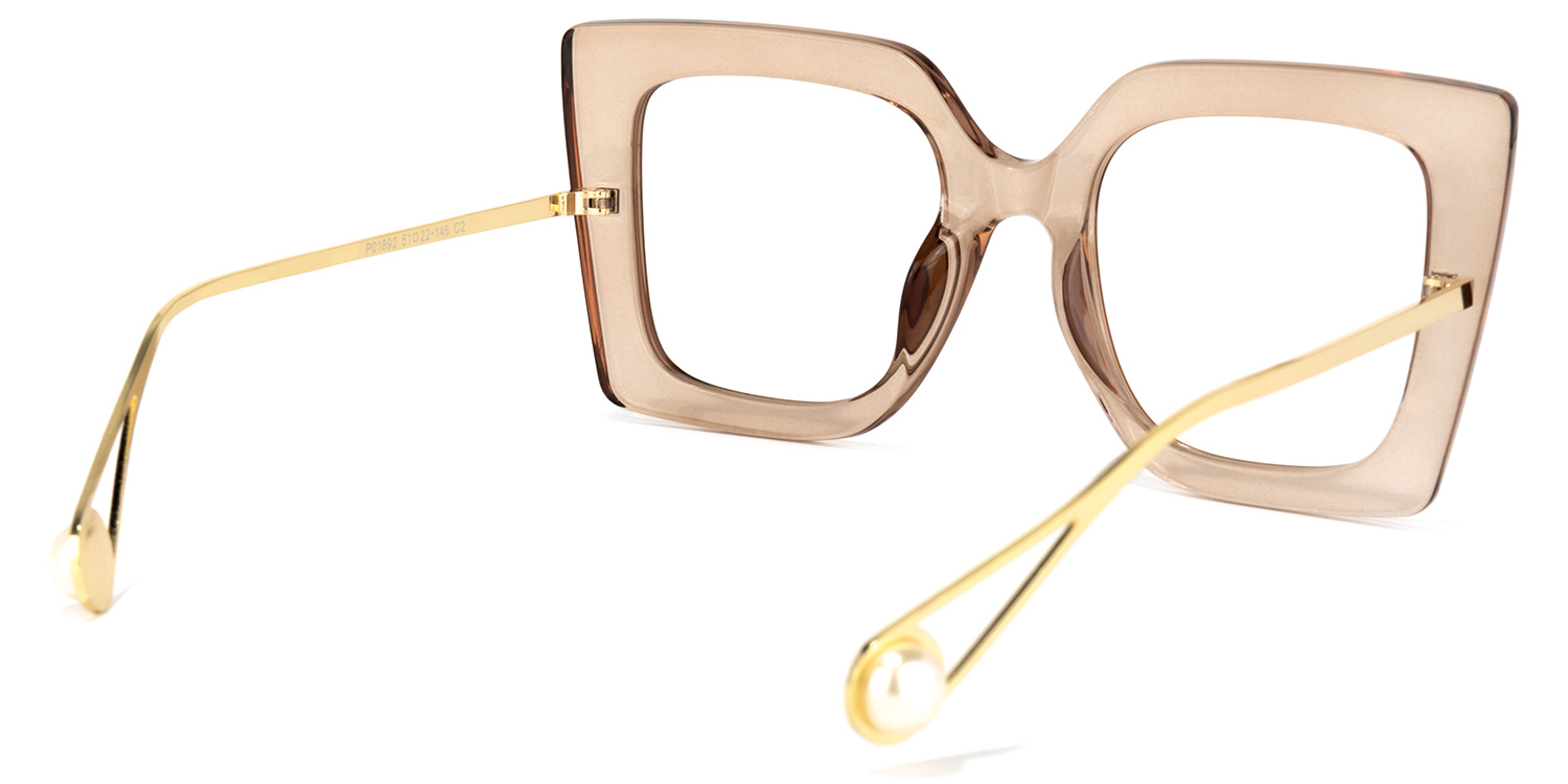 Qatar Square Beige Glasses4