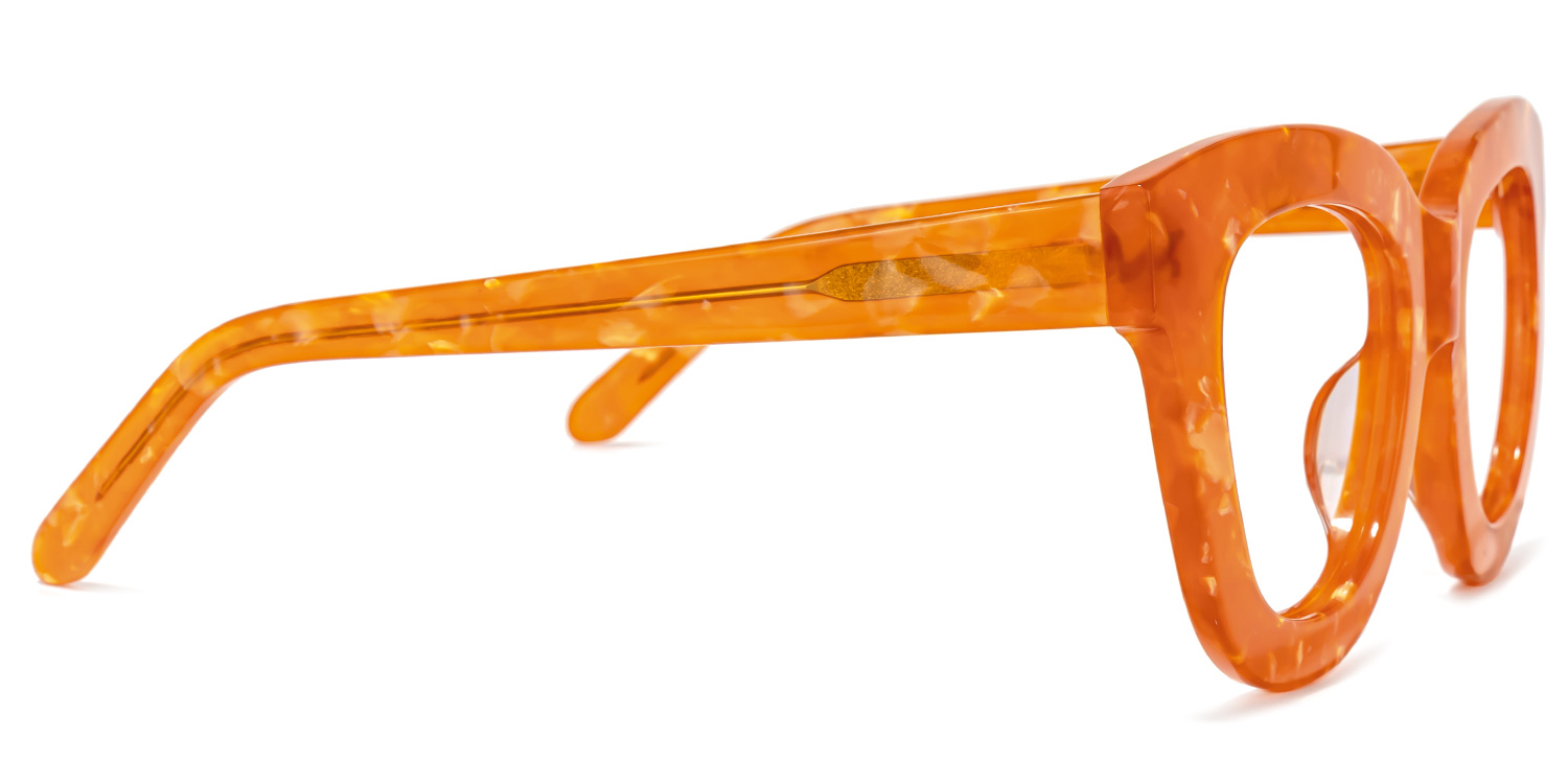 Mercado Cateye Orange Glasses3