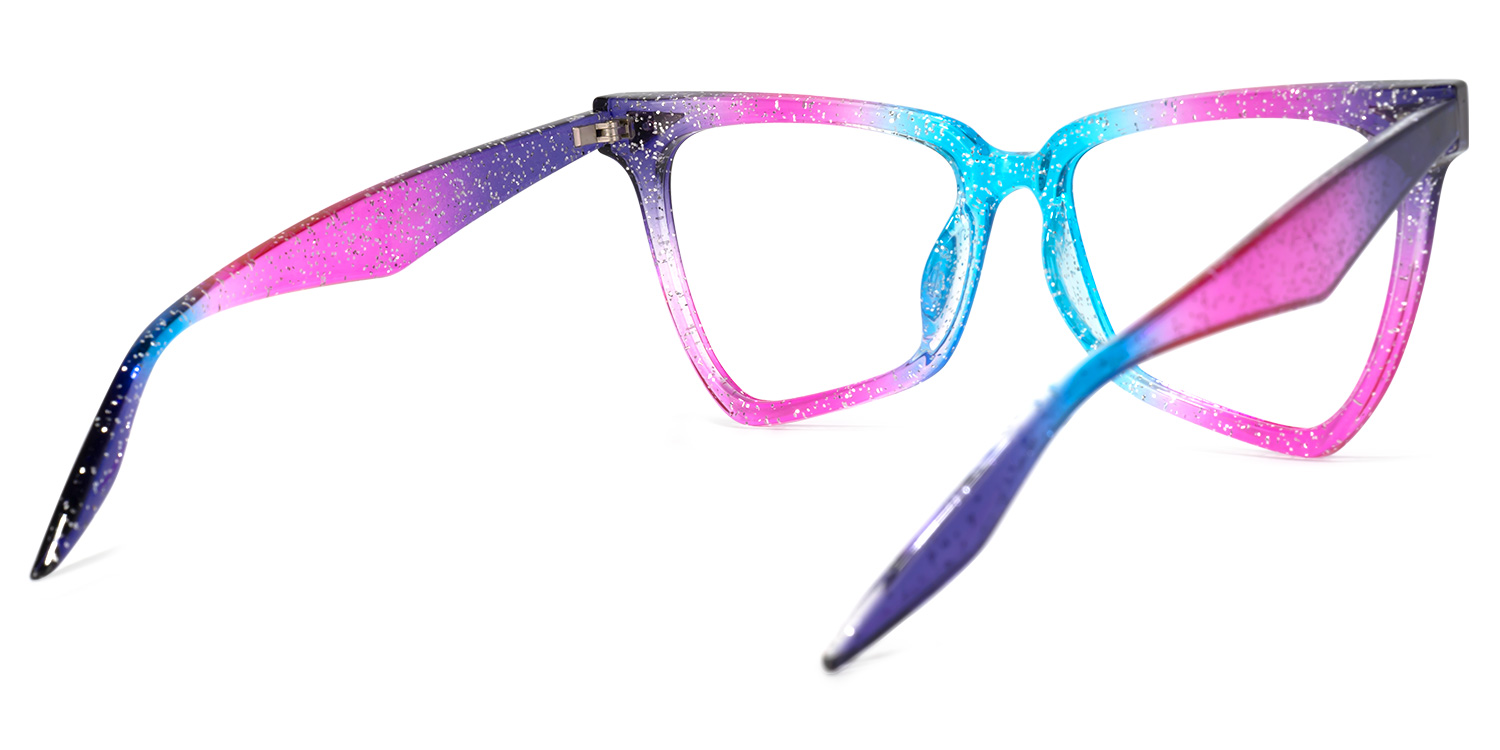 Cicely Geometrical Purple Eyeglasses3