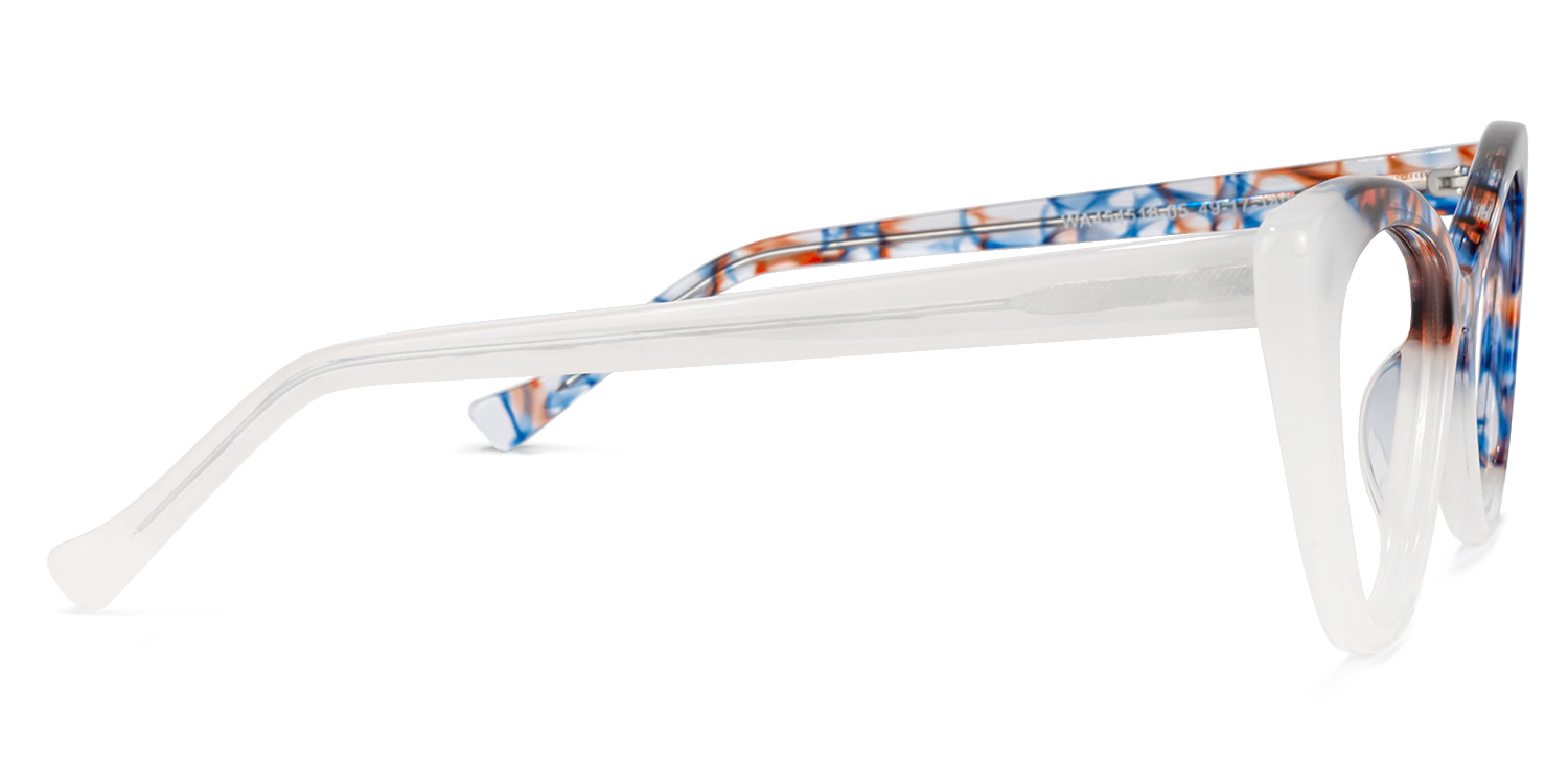 Maxine Cateye White Glasses2