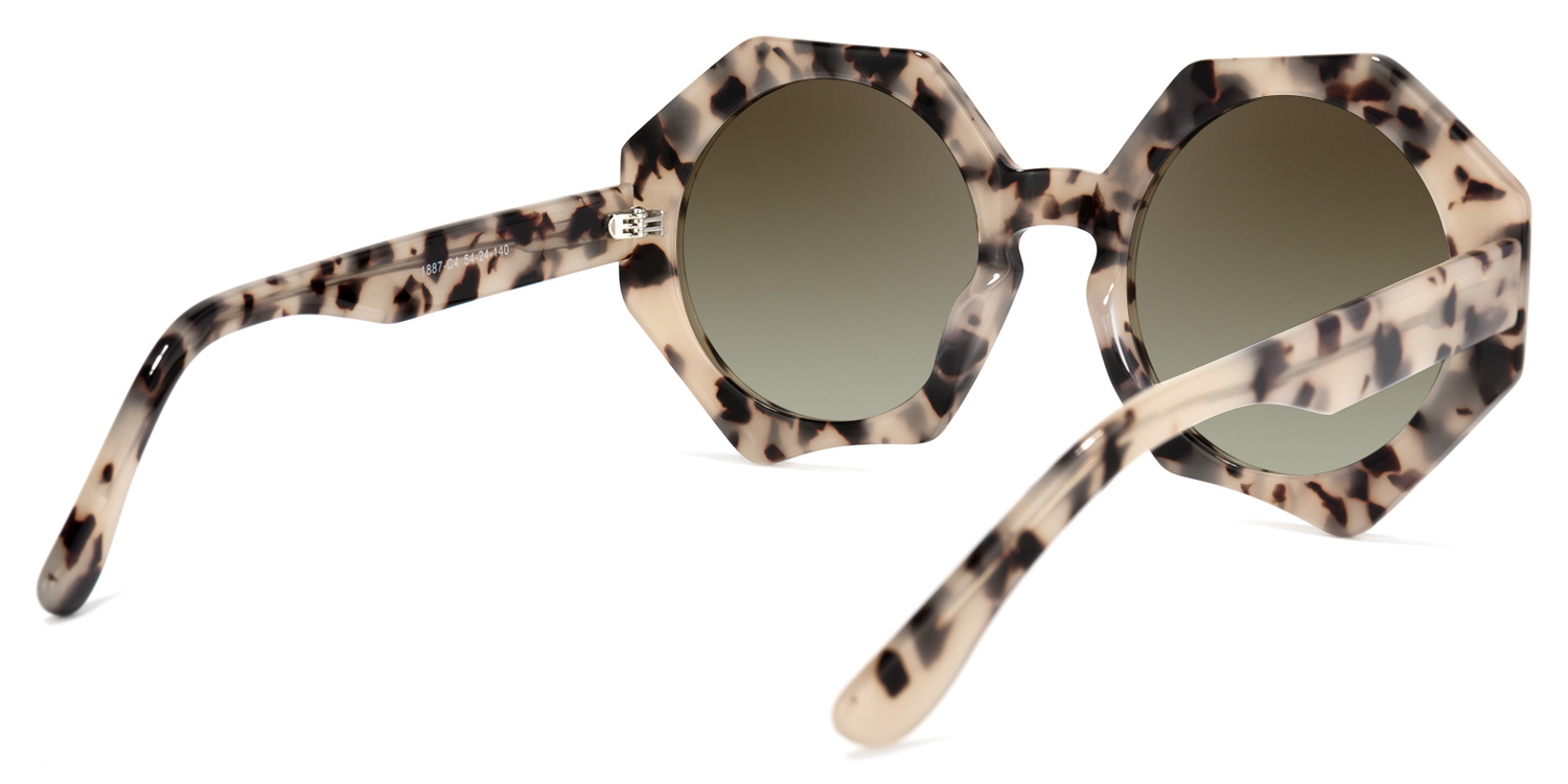Hugh Geometric Light-Tortoise Sunglasses4