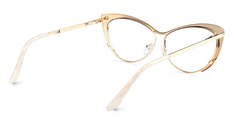 Ellen Cateye White Glasses4