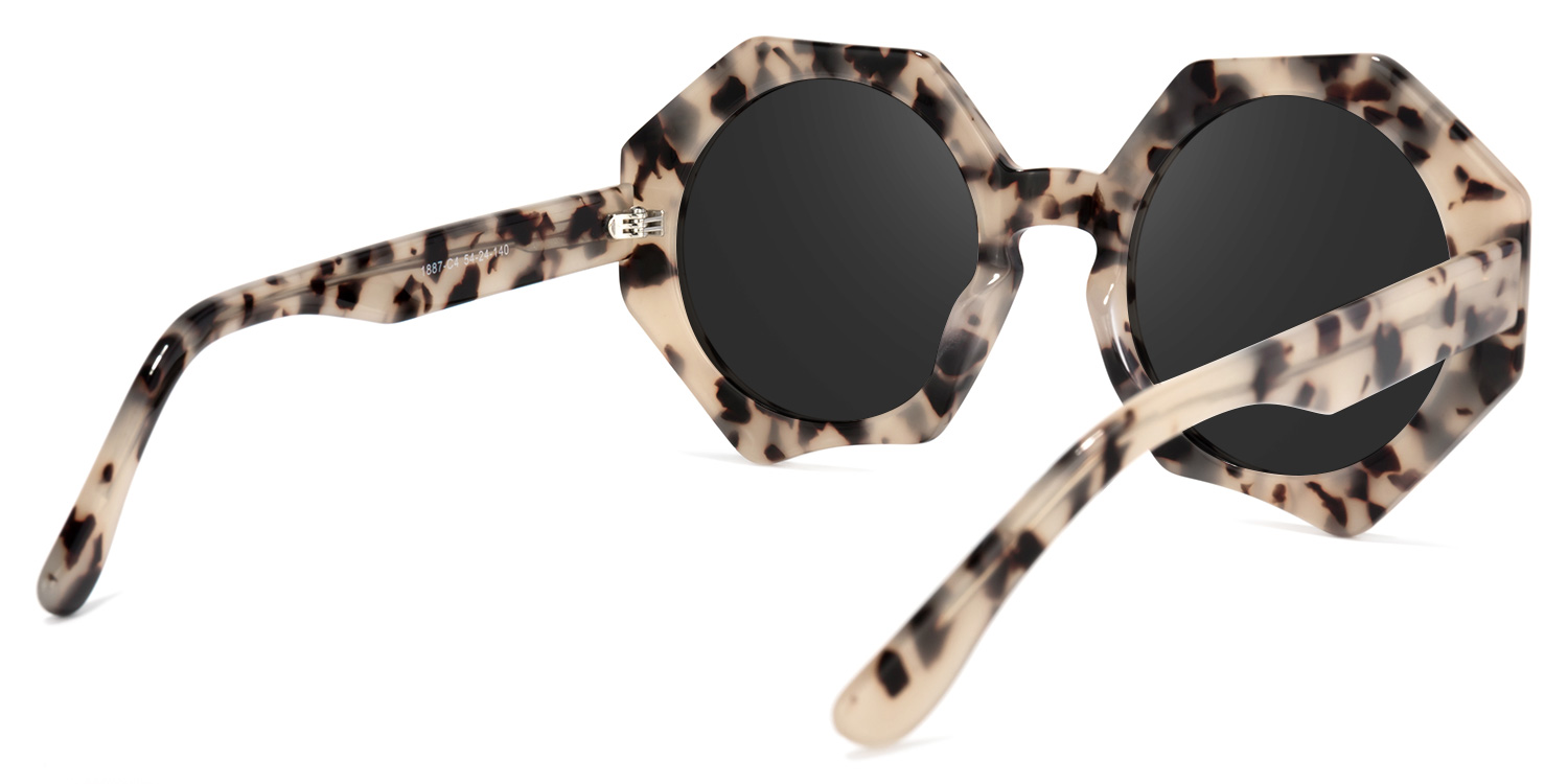 Hugh Geometric Light-Tortoise Sunglasses4