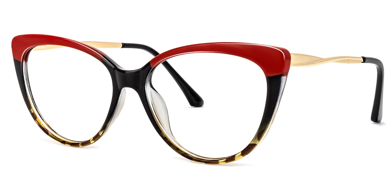 Marcus Cateye Red Glasses2
