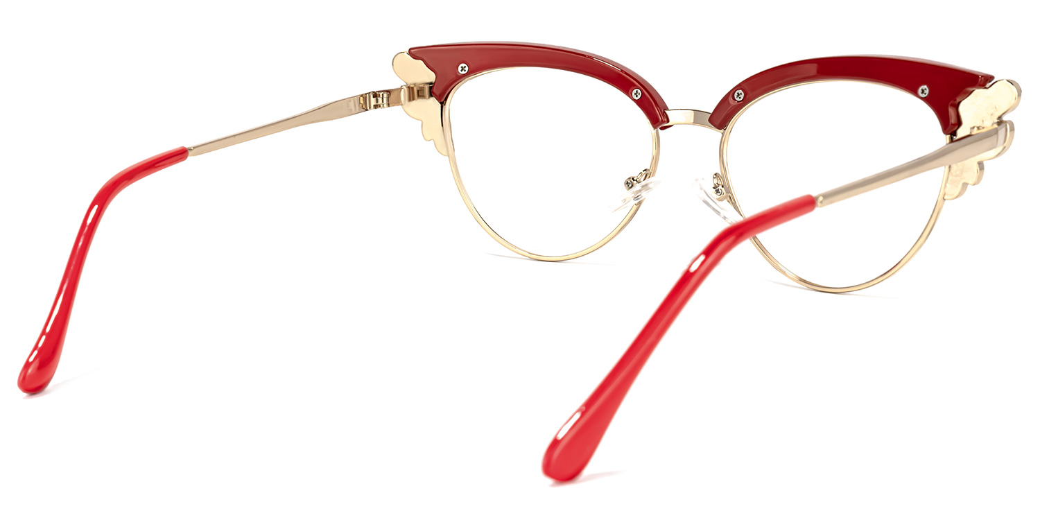 Hearn Cat Eye Red Glasses5