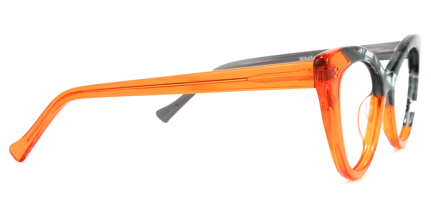 Maxine Cateye Orange Glasses3