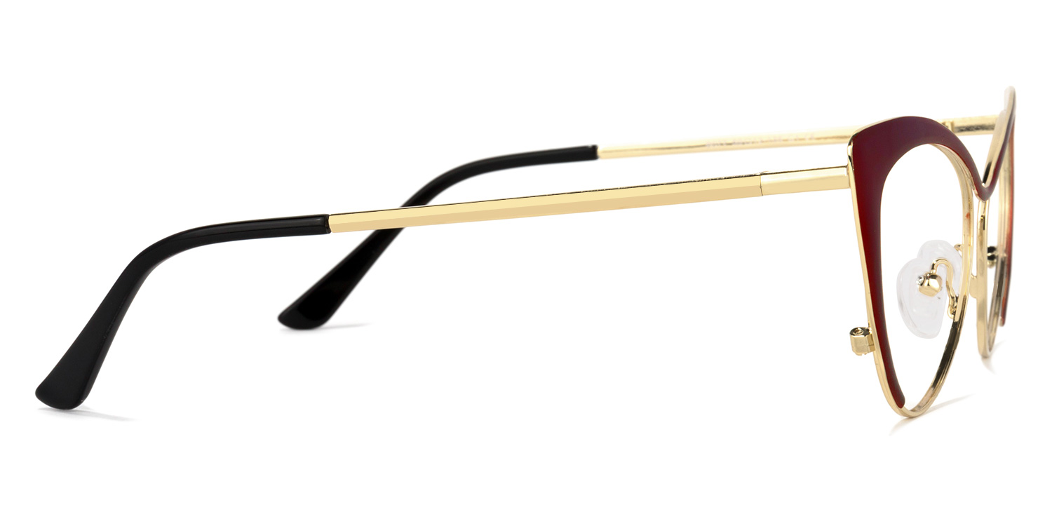 Cateye Red Glasses | Zeelool Eyeglasses3