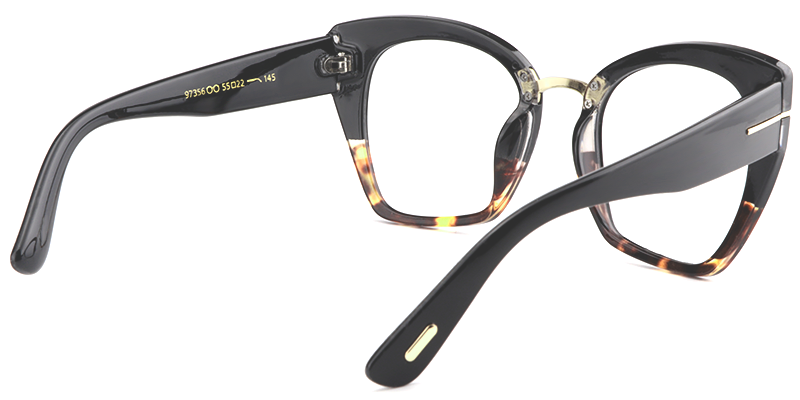 Square Gold-Tortoise Glasses | Zeelool Eyeglasses5