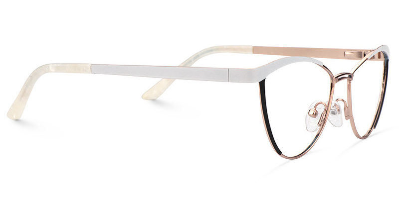 Sydney Cat Eye White Glasses4