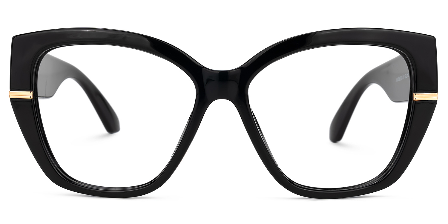 Oneida Geometric Black Glasses