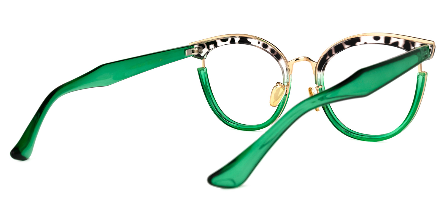 Laraine Cat Eye Green Glasses3