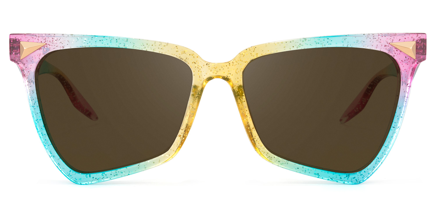 Geometrical Rainbow Eyeglasses | Zeelool Glasses9