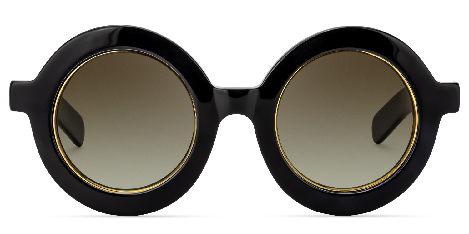 Calhoun Round Black Glasses6