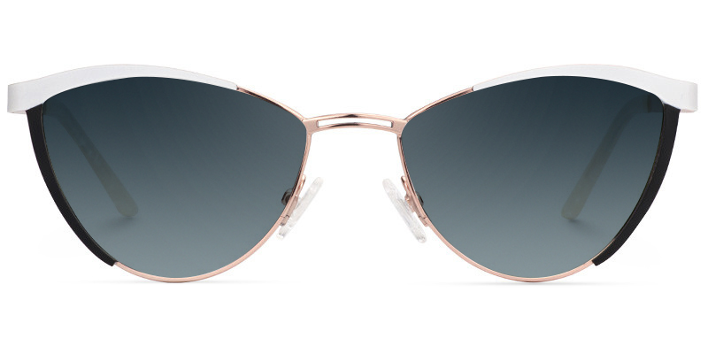 Sydney Cat Eye White Glasses9