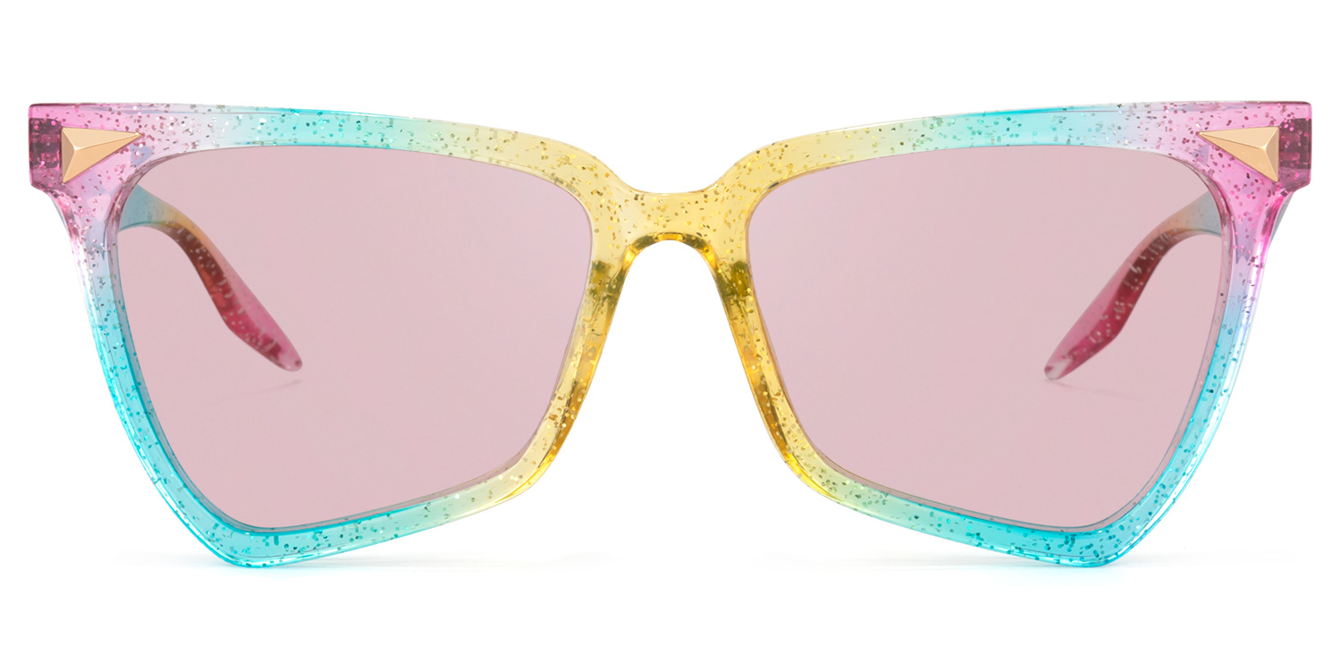 Geometrical Rainbow Eyeglasses | Zeelool Glasses6