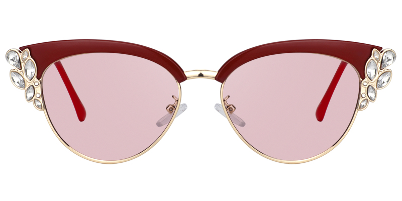 Hearn Cat Eye Red Glasses7