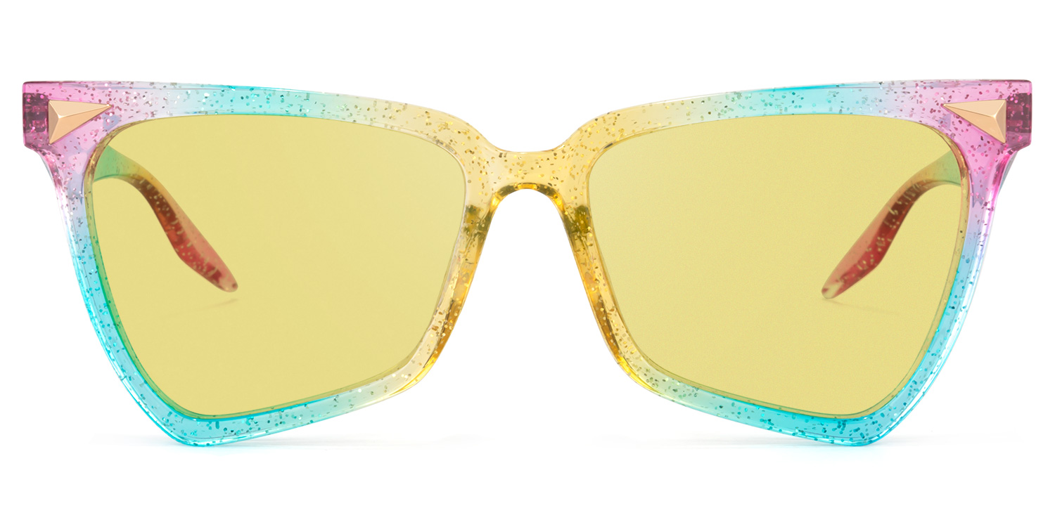 Geometrical Rainbow Eyeglasses | Zeelool Glasses7