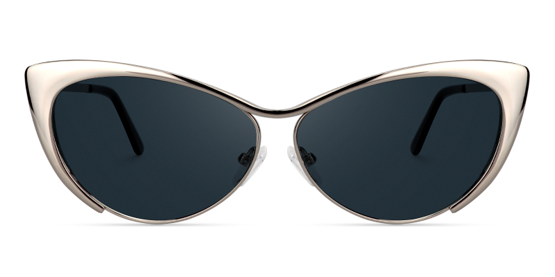 Ellen Cateye Silver Glasses13