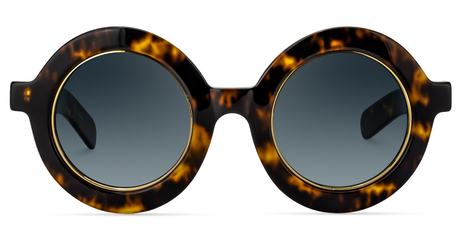 Round Yellow Tortoise Glasses | Zeelool Glasses12