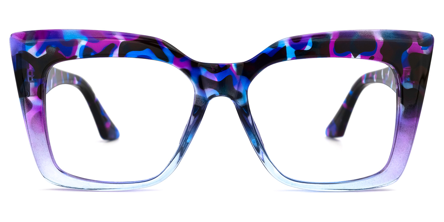 Tyhishia Square Purple-Tortoise Glasses0