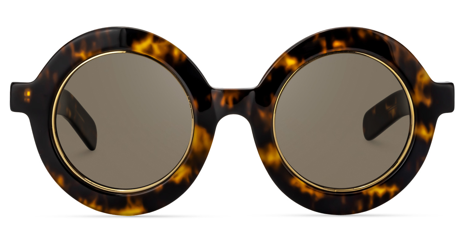 Round Yellow Tortoise Glasses | Zeelool Glasses13