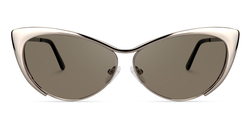 Cateye Silver Glasses | Zeelool Metal Eyeglasses14