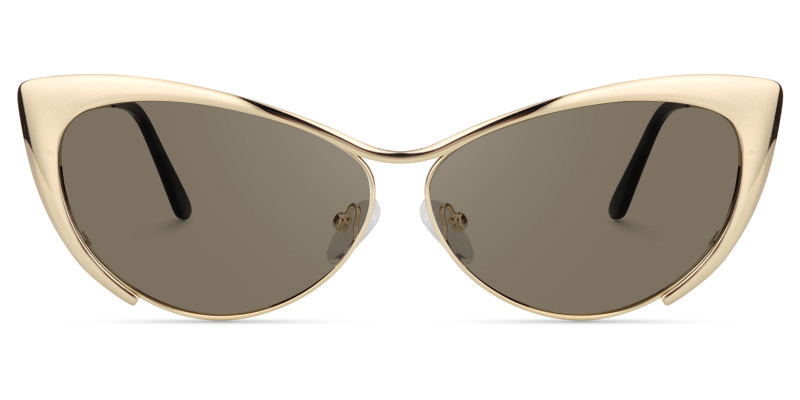 Cateye Gold Glasses | Zeelool Metal Eyeglasses7